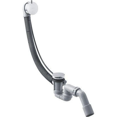 Hansgrohe Flexaplus S badafvoer , overloopcombinatie met waste flexibele buis voor normaal bad