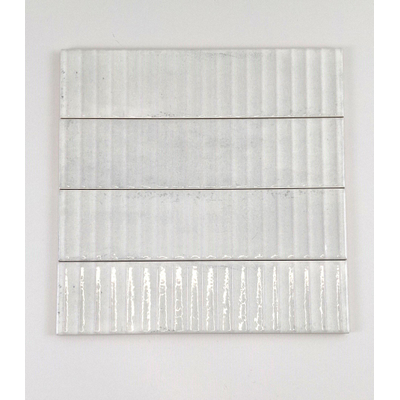 SAMPLE Terravito Sileno Voor wandtegel - 30x7.5cm - 8mm - ribbel - Wit