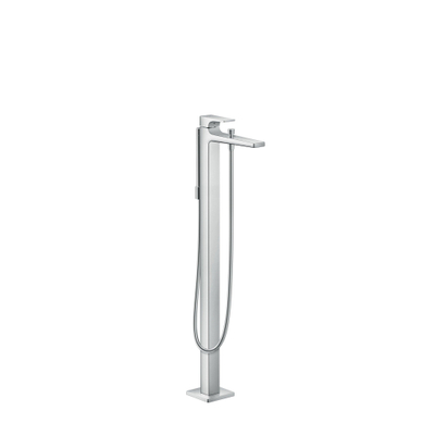 Hansgrohe Metropol Eengreeps badmengkraan vloergemonteerd - met rechte greep - hoogglans chroom