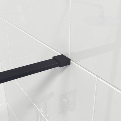 Marenza Bellini Inloopdouche - 90x200cm - veiligheidsglas - helder glas - frame rondom - anti kalk - mat zwart