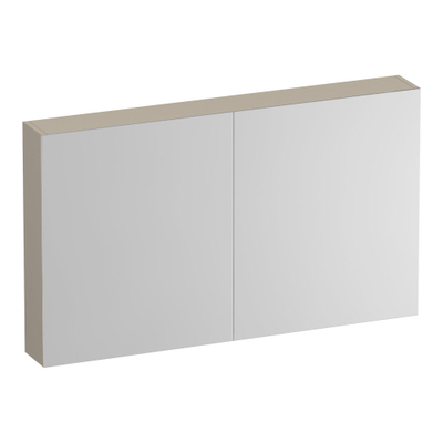 BRAUER Impress Deluxe spiegelkast - 120x70x15cm - interne en externe verlichting - 2 dubbelzijdige spiegeldeuren - mat beige