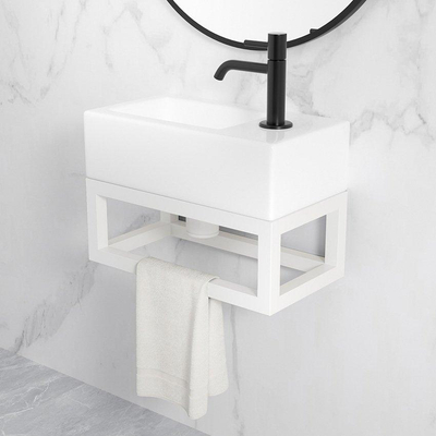 Wiesbaden Nick cadre pour fontaine 395 x 150 x 215 mm mat blanc