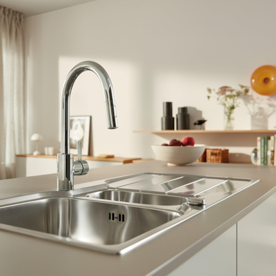 Grohe Eurosmart Cosmopolitan Keukenkraan - uittrekbare uitloop - 2 straalsoorten - chroom