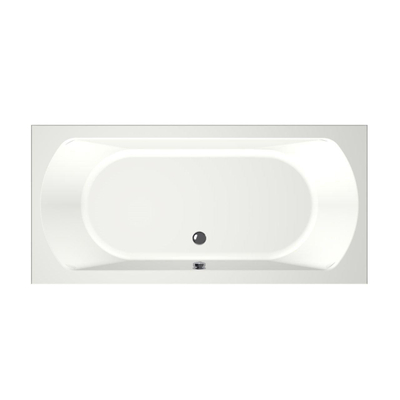 Xenz Lagoon Duobad - 190x90x53 - afvoer Midden - acryl - wit mat