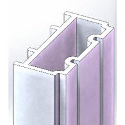 Fortifura Galeria Profil d'élargissement Porte de douche - profil 10mm - laiton brossé