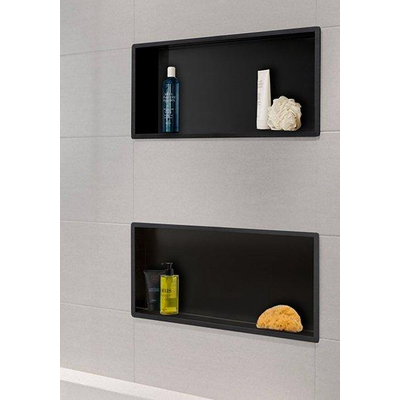 Wiesbaden Demis inbouwnis 30 x 60 x 10 cm mat zwart OUTLETSTORE