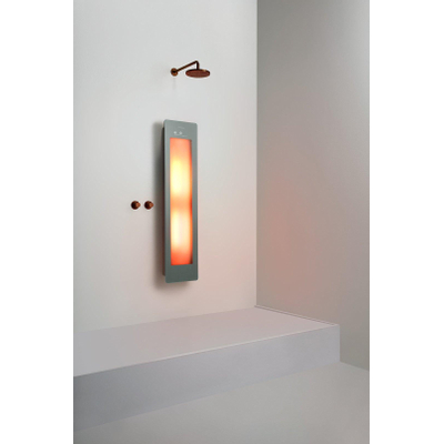 Sunshower Round Medium One infrarouge en saillie incl. Support mural 140x33x12cm Organic Grey