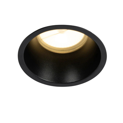 QAZQA Dept inbouwspot - 10.5x10.5x10.4cm - dimbaar - IP44 - mat zwart