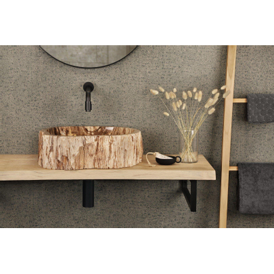 Differnz Fossil vasque à poser 45x12cm bois crème