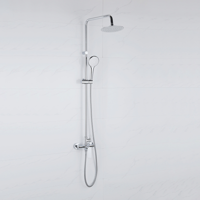 Adema Sparkle 2.0 200 système de douche - douche de tête 30 cm - douchette à main ronde - flexible de douche lisse - barre de douche - chrome