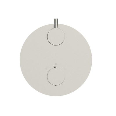 Wiesbaden Caral élément de finition rond thermostat encastré 2 voies acier brossé PVD