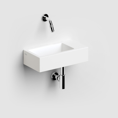 Clou Flush 3 lave-mains 36x18cm sans trou de robinet à droite blanc mat cér.