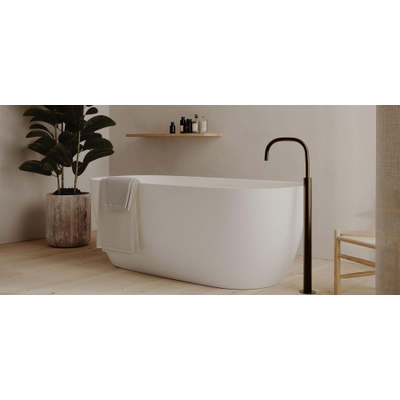 Ideavit Archtec Vrijstaand Bad - 170x80x63cm - rock texture - overloopgat - verstelbare poten - wit