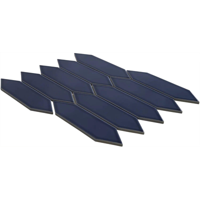 La Mosaic Factory Paris carreau mosaïque - 25,5x31,5cm - carrelage mural - Hexagone - Porcelaine Bleu Brillant