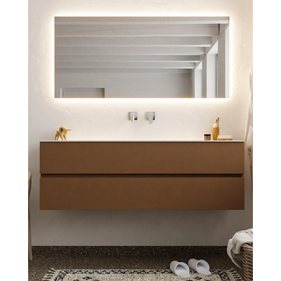 Mondiaz VICA ensemble de meuble de salle de bain - 150cm - meuble sous-vasque repos - 2 tiroirs - lavabo cloud milieu - sans trou de robinet version XL 60cm haut