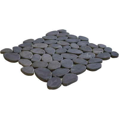 La mosaïque en pierre naturelle Mosaic Factory - 30,5x30cm - carrelage mural et de sol - Organique - Marbre Gris Foncé Mat