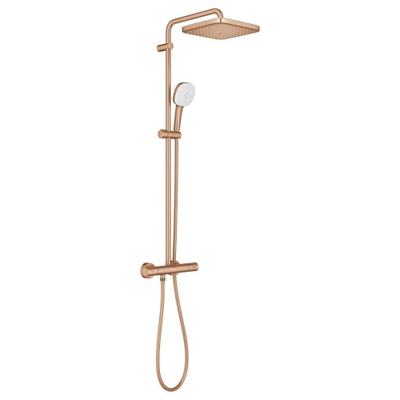 GROHE Tempesta 250 Cube doucheset - 8.0 l/min - geborsteld warm sunset (koper)