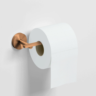 Clou Flat Toiletrolhouder L-vorm zonder klep brons gebors. PVD