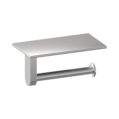 Brauer toiletrolhouder - 18cm - RVS geborsteld - beetje krom -OUTLETSTORE