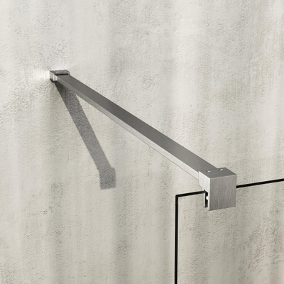 BRAUER Oblivion Paroi de baignoire - 80x140 - verre transparent - incl. revêtement de verre - inox brossé PVD