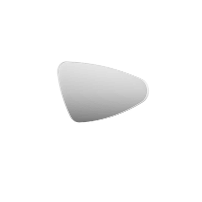 INK SP22 Miroir - 100x4x60cm - organique - dans un cadre en acier - aluminium blanc mat droit