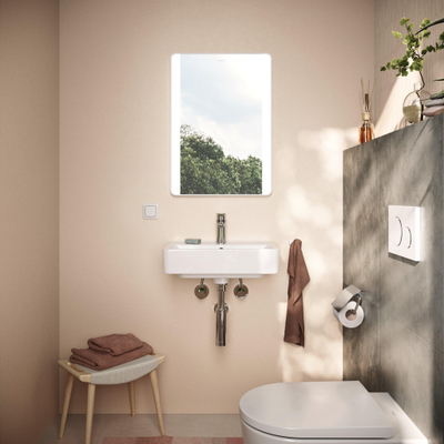 Hansgrohe Xarita Lite Q Verticaal spiegel – 50x70 cm – directe LED – Wit mat