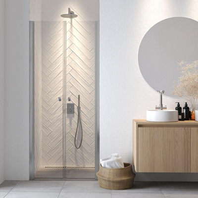 Sealskin Hooked porte de douche pivotante 90x200cm pour niche verre de sécurité 6mm chrome