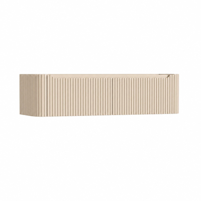 H&R Badmeubelen Juice Wastafelonderkast - 160x45x40cm - afgeronde hoeken - 2 lades - geïntegreerde greep - Merino