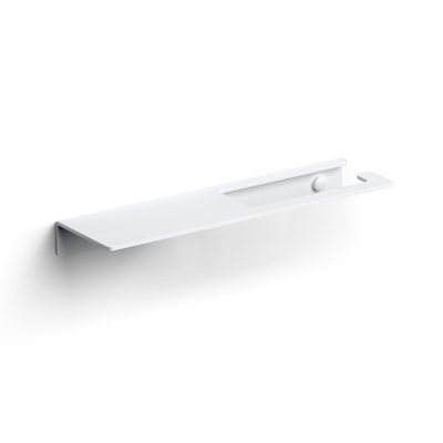 Clou Fold toiletrolhouder zonder klep met planchet mat wit