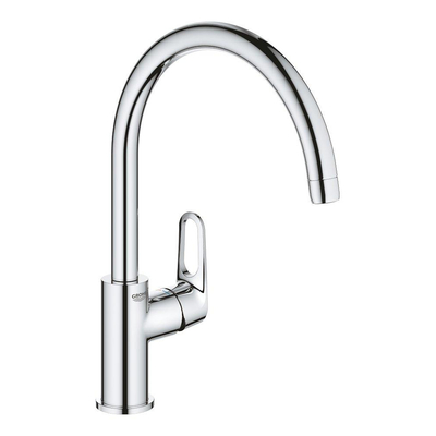 GROHE bau flow robinet de cuisine 1 trou avec bec pivotant haut chrome