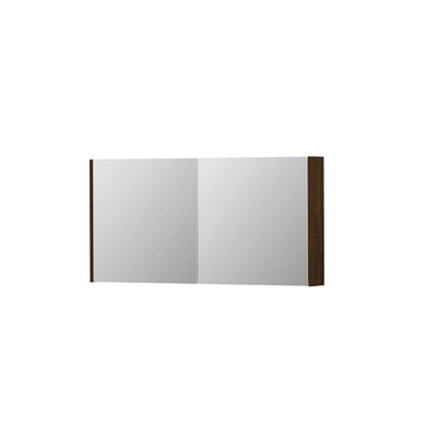 INK SPK1 armoire de toilette – 120 x 60 x 14 cm – 2 portes, portes-miroir double face – Chêne Cuivre mat