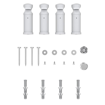 Rosani Classic/Avant kit de fixation lot de 4 pièces avec matériel de fixation blanc