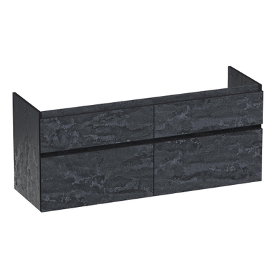 BRAUER Delight Edge wastafelonderkast 140 4 softclose lades - greeploos - 2 sifon uitsparingen - Damascus