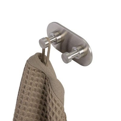 Geesa Nemox Handdoekhaak Stainless Steel dubbel RVS - geborsteld