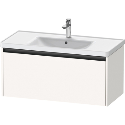 Duravit Ketho.2 Wastafelonderbouwkast - met 1 lade - 98.4x45.5x44cm - met greep antraciet - wit supermat