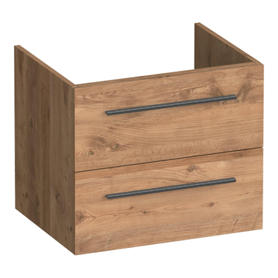 BRAUER Trust wastafelonderkast 60 excl. opbouwgrepen 2 softclose lades en 1 sifon uitsparing - Chateau