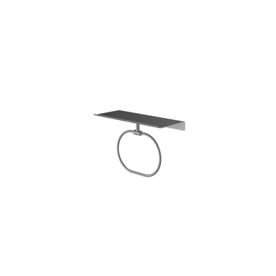 Hotbath &MORE Handdoekring - voor planchet serie - PVD - geborsteld gunmetal (antraciet)