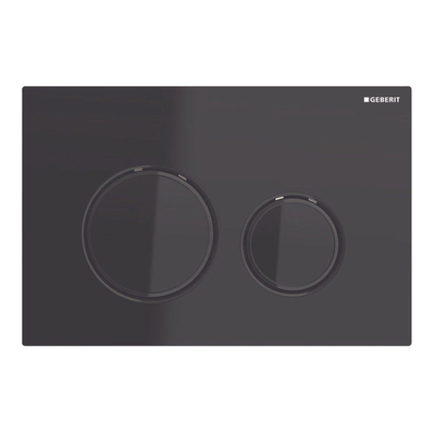 Geberit Sigma50 bedieningsplaat - 2-toets spoeling - rond - zwart chroom