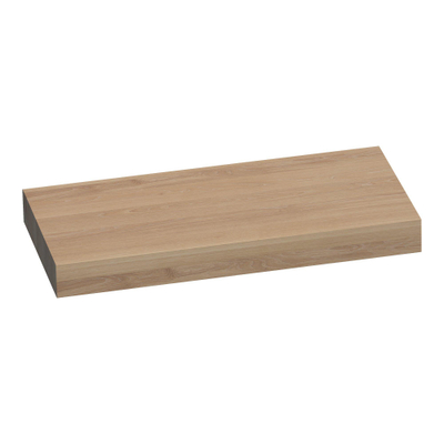 BRAUER Creek plan de toilette suspendu - 100x50x10cm - lattes chêne naturel