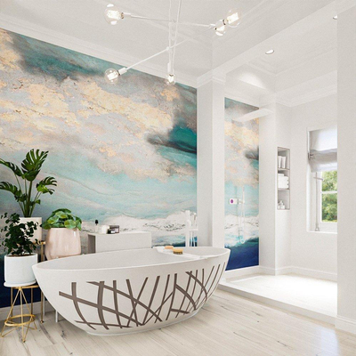 MONDIAZ HOLM DESIGN Baignoire autoportante - 180x85cm - Smoke / Talc