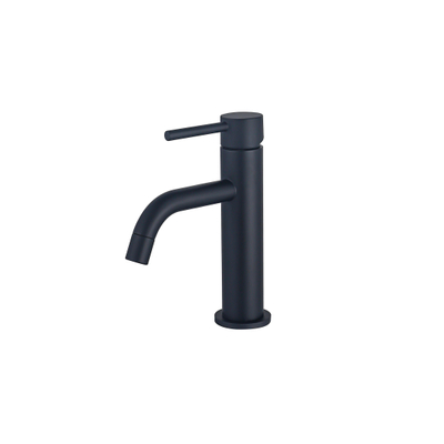 Fortifura Calvi Slim wastafelkraan - opbouw - 1-gats - voorsprong 11.9cm - mat zwart