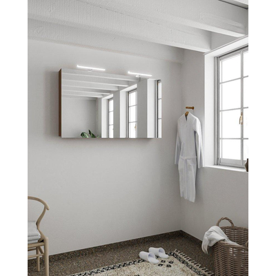 Mondiaz CUBB armoire de toilette – 120 x 70 x 18 cm – 2 portes – Rust (brun)