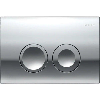 Geberit Delta25 bedieningsplaat - 2-toets spoeling - ronde knoppen - dualflush - glans chroom