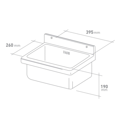 Go par Van Marcke Reo bac de vidage en plastique 47 cm comprenant crépine avec trop-plein comprenant kit de fixation