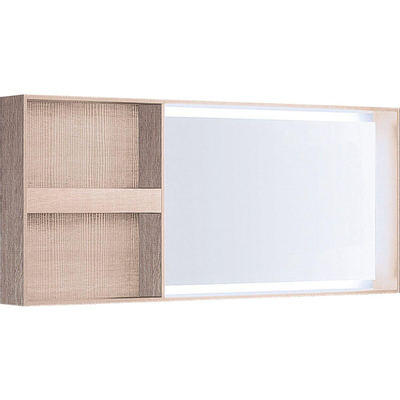 Geberit Citterio miroir avec éclairage LED cadre 133 4x58 4cm avec espace gauche ou droite beige