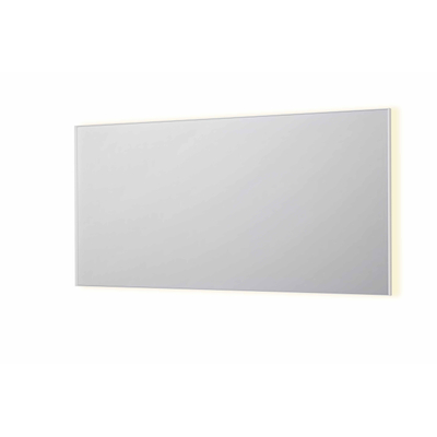 INK SP32 miroir - 160x4x80cm rectangulaire en cadre acier incl LED indirect - chauffage - changement de couleur - dimmable et interrupteur - blanc mat