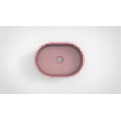 Arcqua Case vasque à poser - 40x28cm - Ovale - Marbre de synthèse Rose Mat