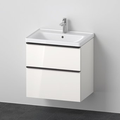 Duravit d-neo ensemble de meubles avec meuble avec 2 tiroirs à fermeture douce 65x20x48cm incluant un lavabo blanc haute brillance