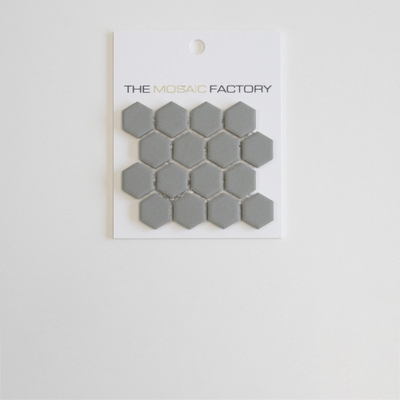 SAMPLE The Mosaic Factory Hexagon mozaïektegel - 12.5x15 - wand en vloertegel - Zeshoek/Hexagon - Porselein Urban Nature Mat