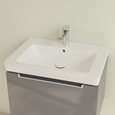 Villeroy & Boch Subway 2.0 lavabo-vasque à poser sur meuble - 65x47cm - 1 trou de robinet avec trop-plein CeramicPlus blanc